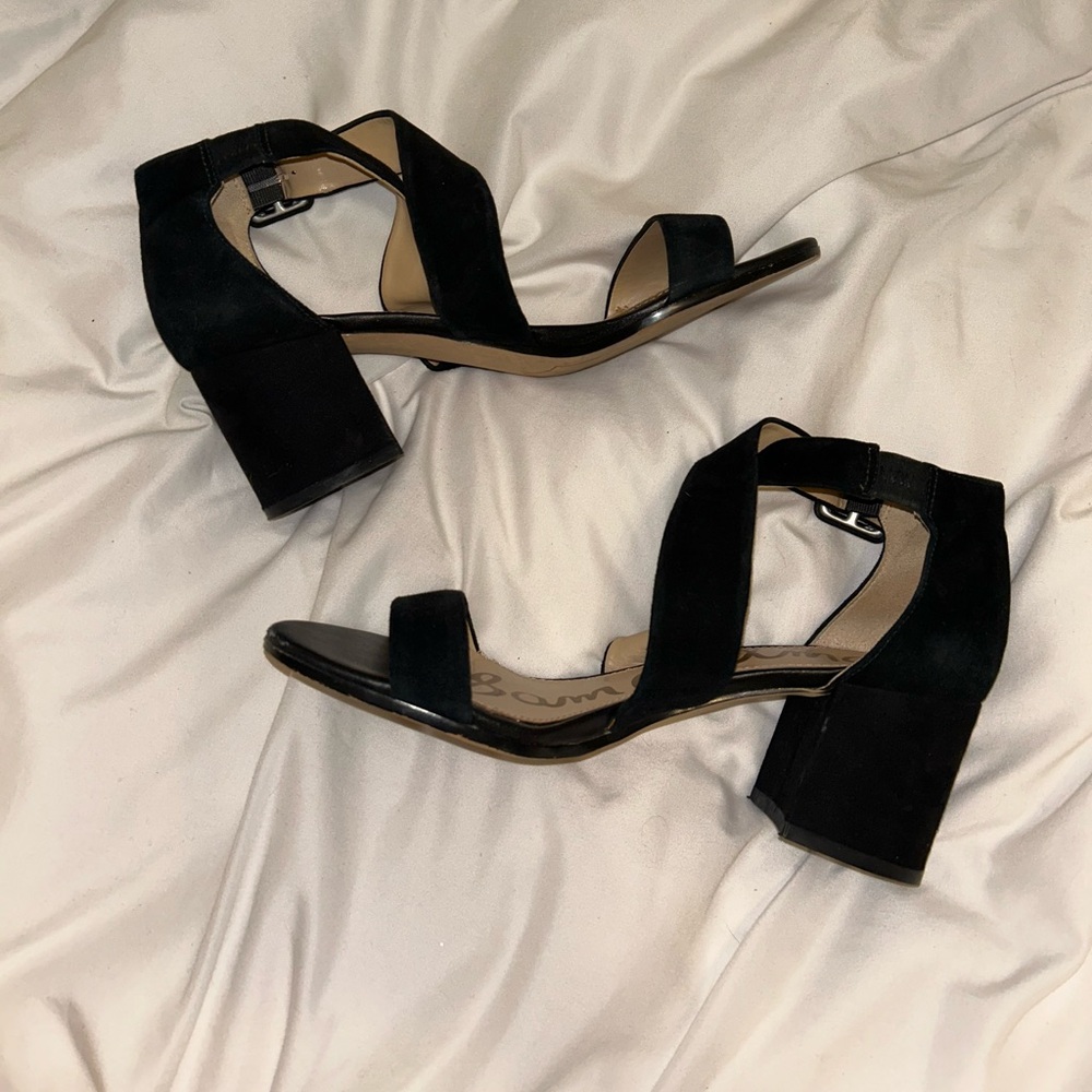 Sam Edelman Elegant Black Block Heel Sandals